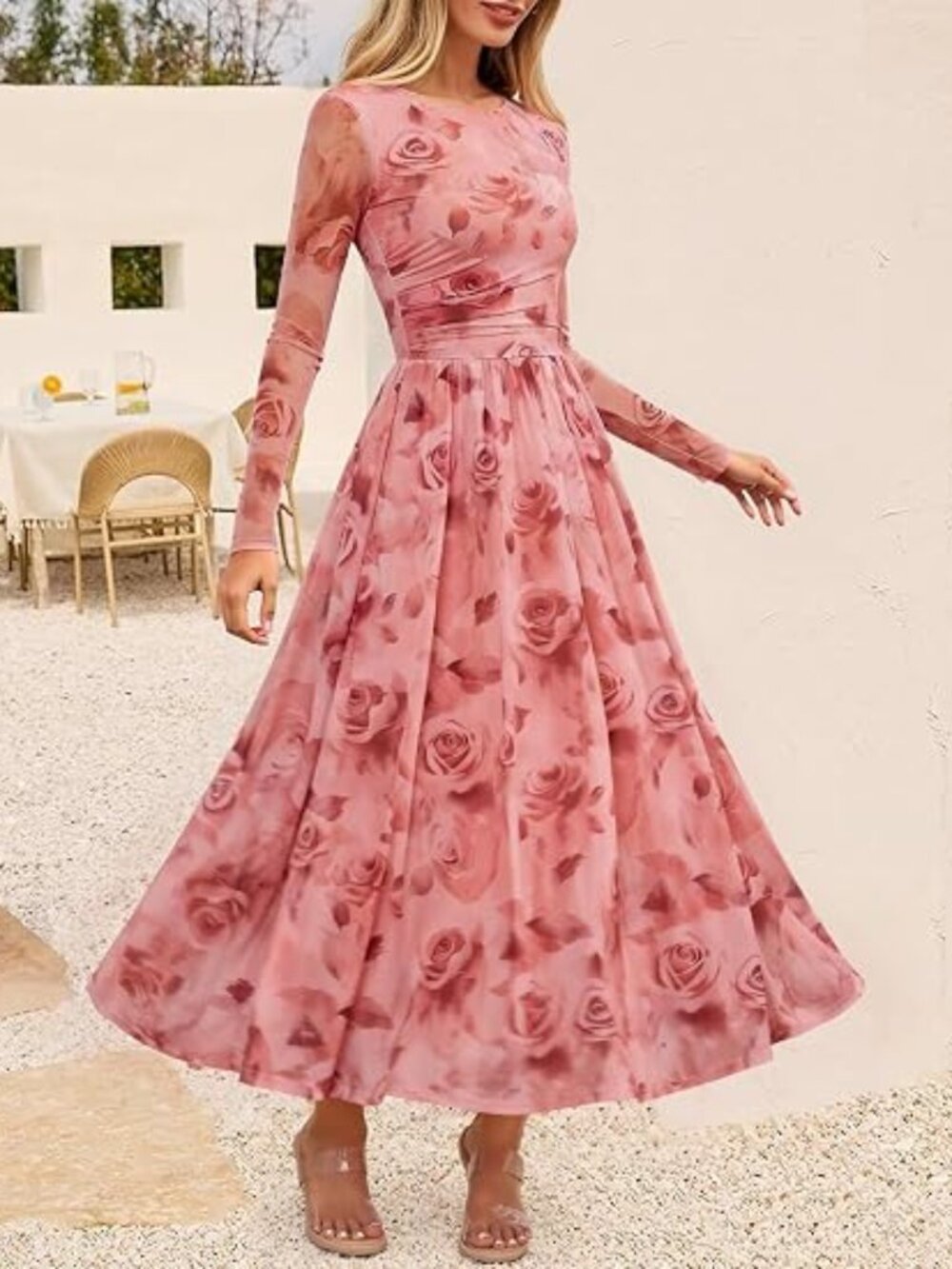 Women's Fall Long Sleeve Wedding Guest Dresses